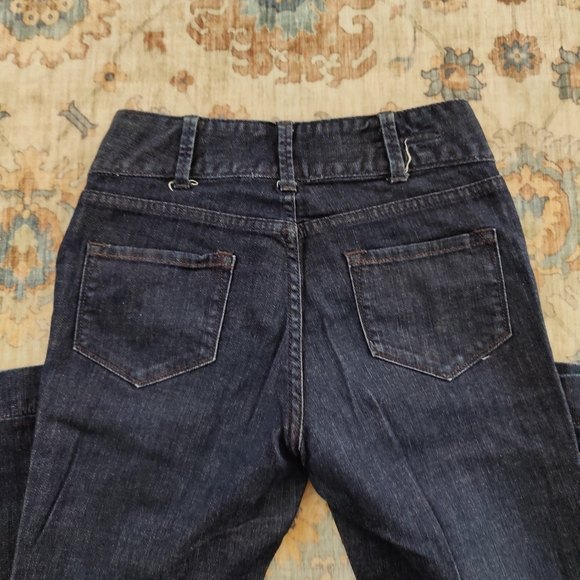 Club Monaco, 26 - dark denim jeans with clasp enclosure - Picture 5 of 10